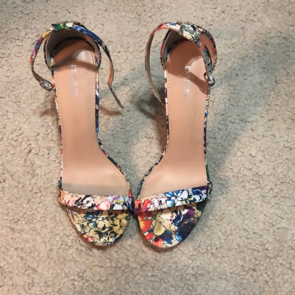 Express floral heels